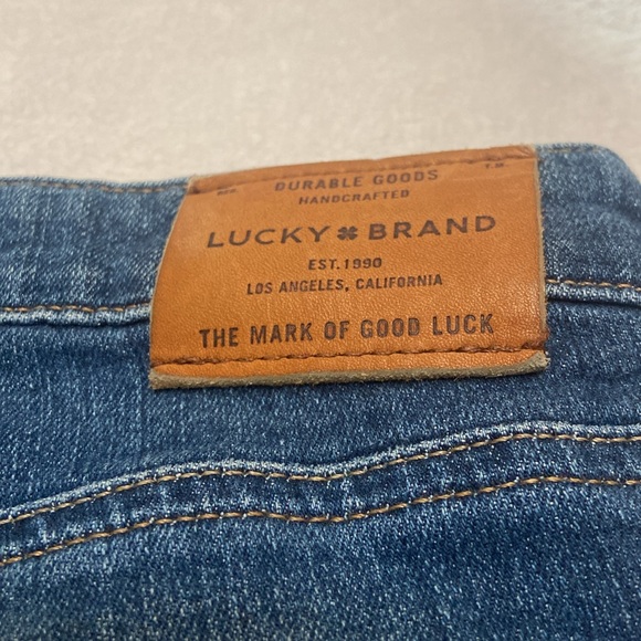 LUCKY BRAND AVA SKINNY Size 6 28 Blue Jeans Raw Hem - Picture 10 of 11